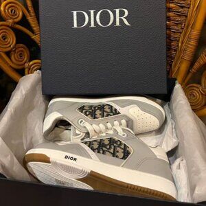 DIOR (Dior) B27 Low 'Dior Oblique Galaxy' Leather Fabric with Logo Print